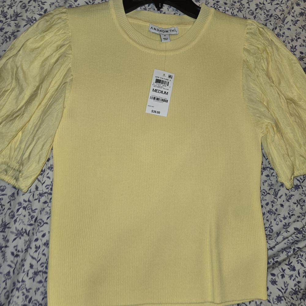 And Now This Buttercup Yellow Knit Top
